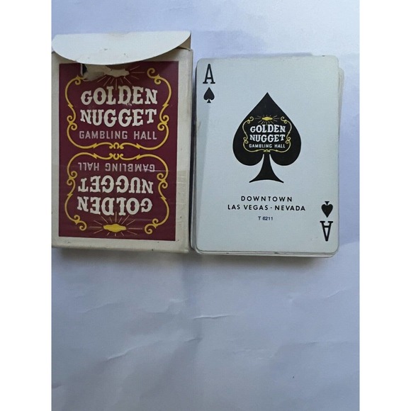 Golden Nugget Playing Cards Type 3 And 4 Black, Red , Green 70s-80s Casino Poker - Picture 11 of 16